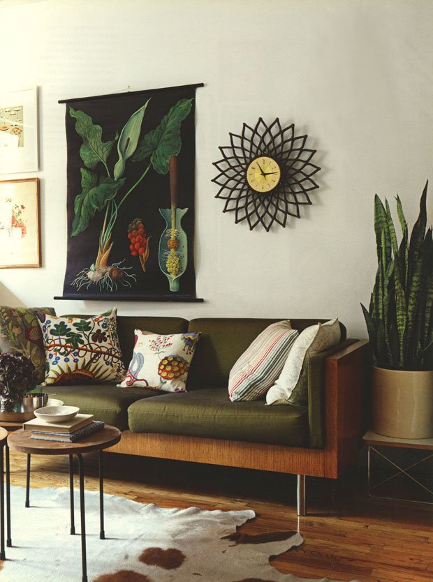 bộ bàn ghế sofa màu xanh