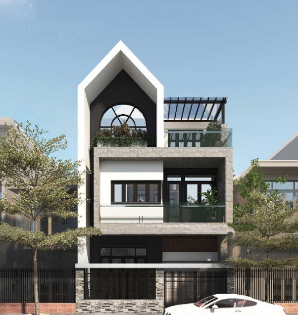 mẫu thiết kế nhà 3 tầng 7x12m hiện đại 