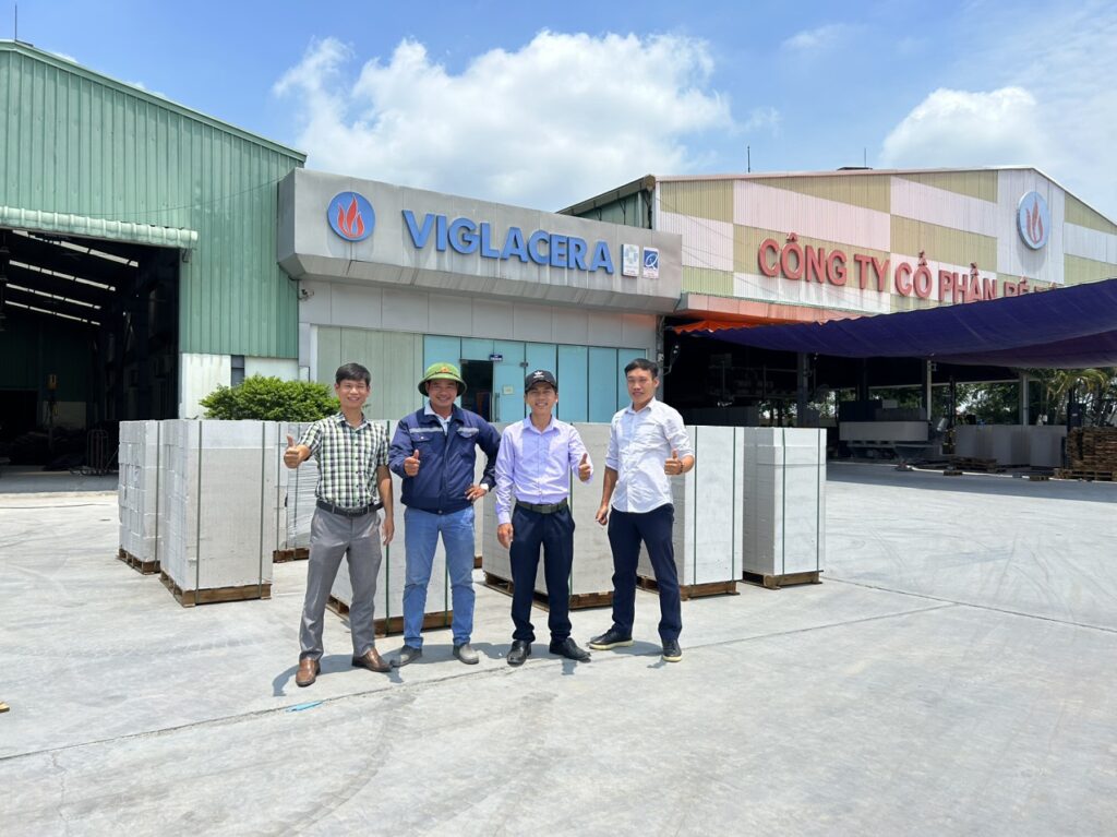 Kim Châu Thăm nhà máy sản xuất bê tông khí chưng áp ALC Viglacera